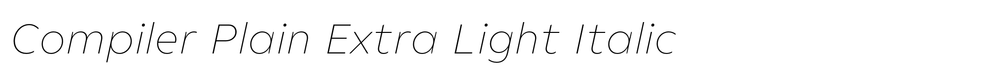 Compiler Plain Extra Light Italic image